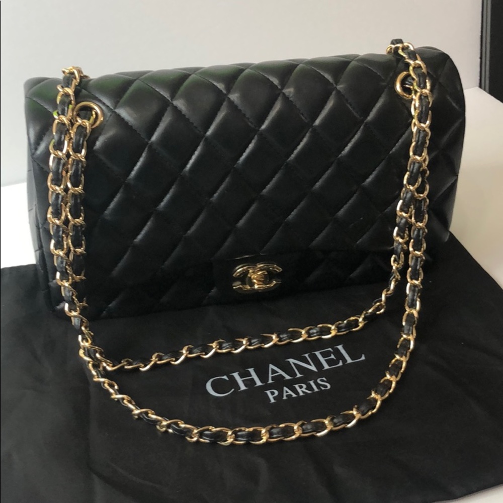 Calfskin quilted purse